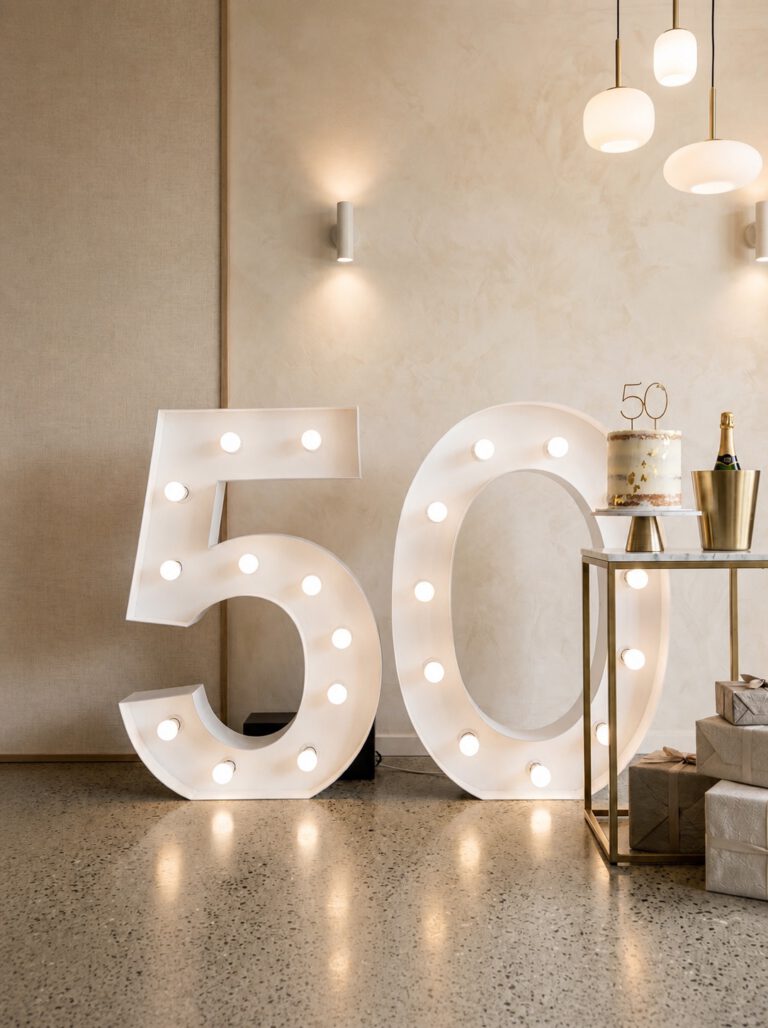 50 lichtcijfers huren voor een 50e verjaardag of jubileum – Lettersevent