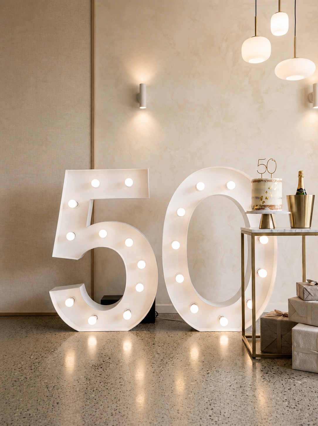 50 lichtcijfers huren voor een 50e verjaardag of jubileum – Lettersevent