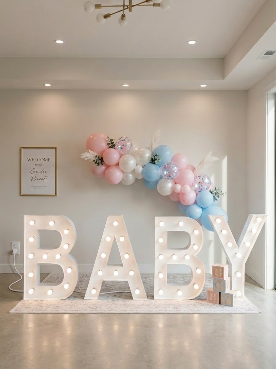 BABY lichtletters huren voor een babyshower – Lettersevent