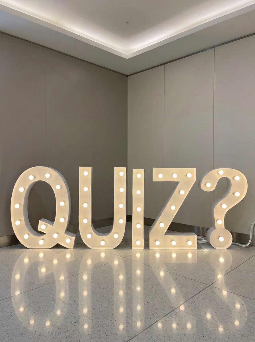 QUIZ lichtletters huren voor een quiz of evenement – Lettersevent