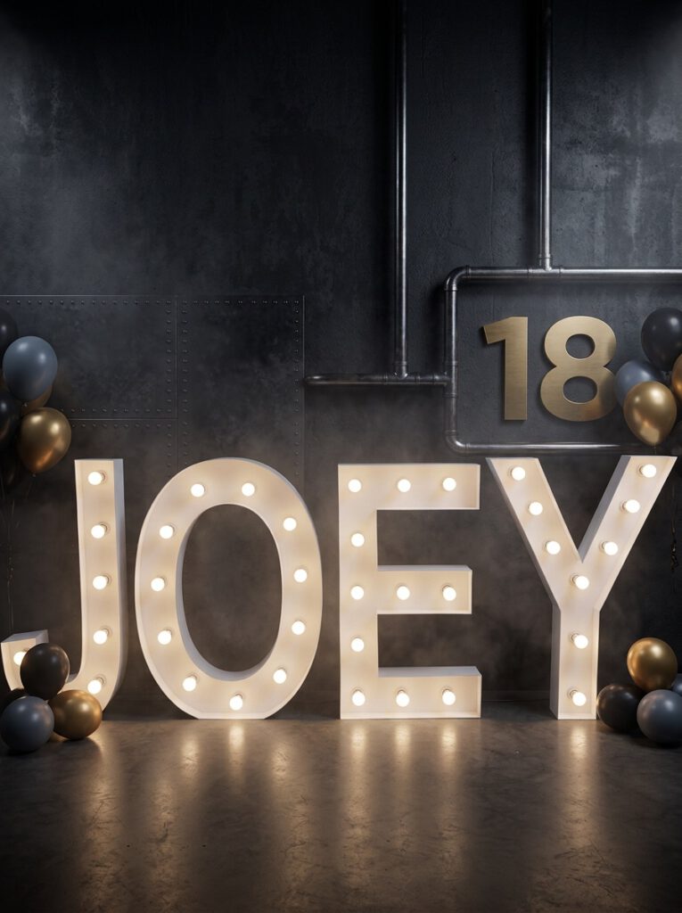 JOEY lichtletters voor een verjaardag – Lettersevent