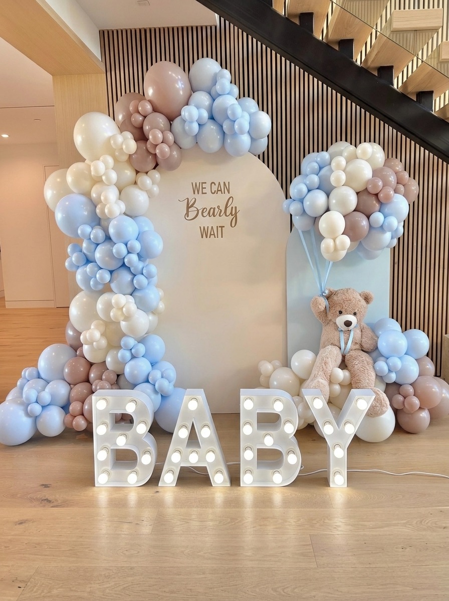 50 cm BABY lichtletters voor een babyshower – Lettersevent